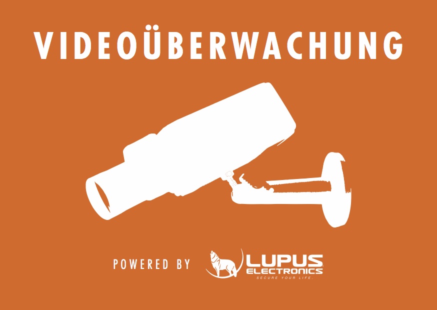 Aufkleber: Achtung Videoberwachung